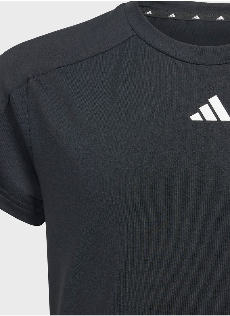 Adidas - 3 Stripes Kids Train T-Shirt Set - Image 1