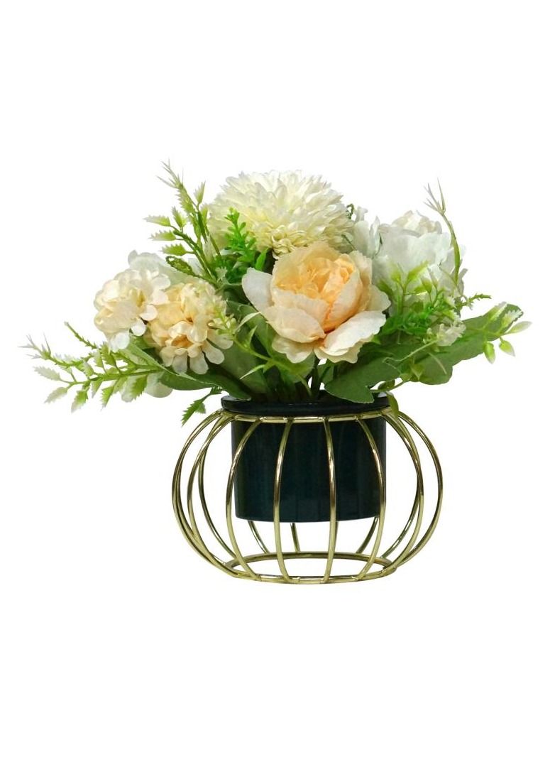 Alissa 2 Pieces Artificial Flowers With Flower Vase Home Decoration Originality Office Cabins Tables  - Image 3