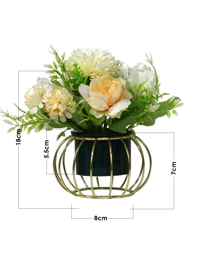 Alissa 2 Pieces Artificial Flowers With Flower Vase Home Decoration Originality Office Cabins Tables  - Image 4