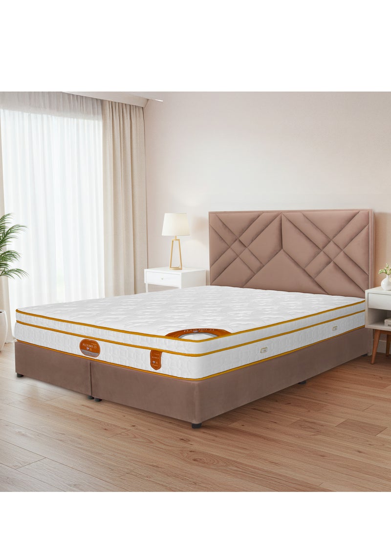 Back Care B03 Plus Mattress – Medium Pressure, Dual Pocket Spring Layers, Luxurious Velvety Fabric for Superior Comfort and Support, Ideal for Weights Between 75-120 kg, 200x180x35 cm - Image 1