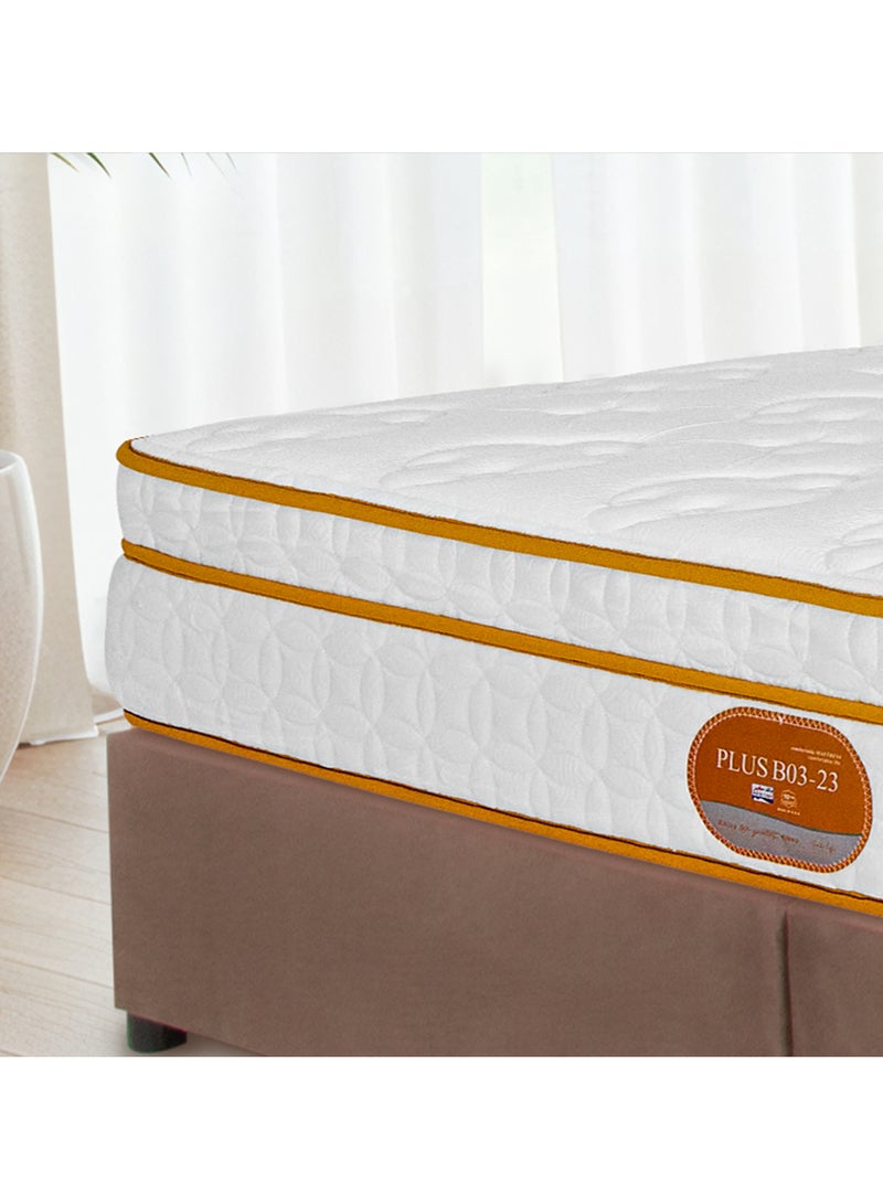 Back Care B03 Plus Mattress – Medium Pressure, Dual Pocket Spring Layers, Luxurious Velvety Fabric for Superior Comfort and Support, Ideal for Weights Between 75-120 kg, 200x180x35 cm - Image 4