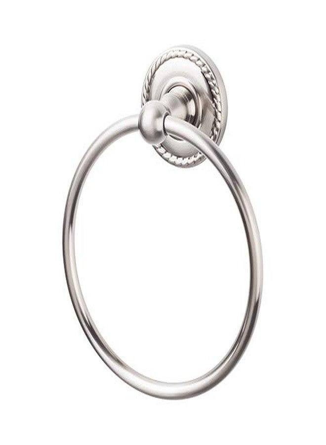 Top Knobs ED5BSNF Bath Edwardian Collection 2.5 Inch Towel Ring with Rope Backplate, Brushed Satin Nickel Finish - Image 2