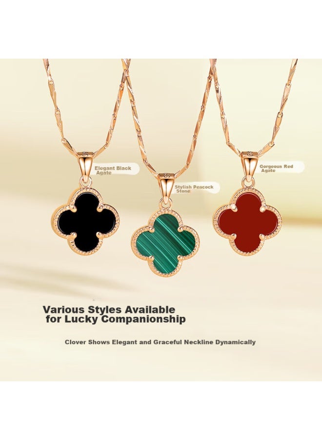 Manhe S999 Sterling Silver Four-leaf Clover Necklace For Women, New Style, Birthday Gift For Women, Qixi Festival And Valentine's Day Present For Girlfriend - Image 4