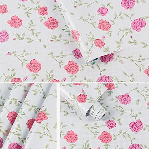 Maefele® Floral Self-Adhesive PVC Wallpaper 304CM X 45CM (PinkRed) - Image 3