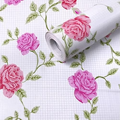 Maefele® Floral Self-Adhesive PVC Wallpaper 304CM X 45CM (PinkRed) - Image 1