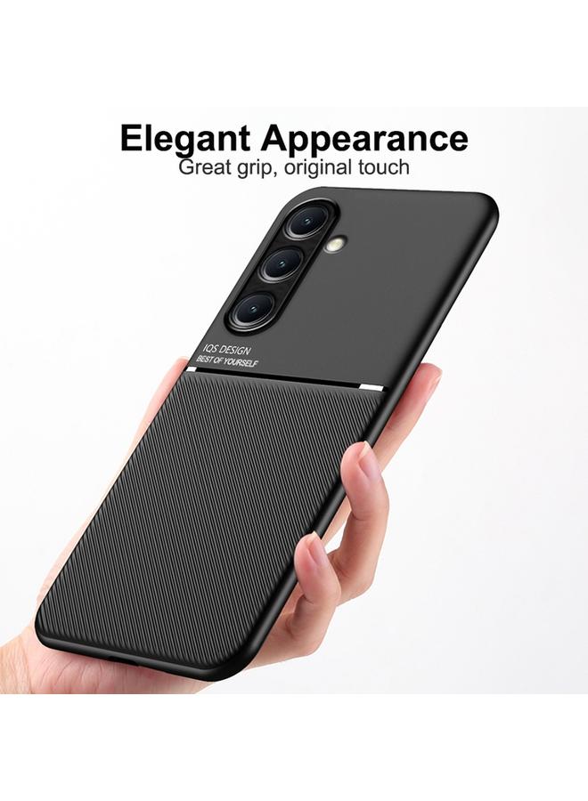 S-TOP Case For Samsung Galaxy M35 Classic Tilt Strip Grain Magnetic PC Hybrid TPU Phone Case - Image 2