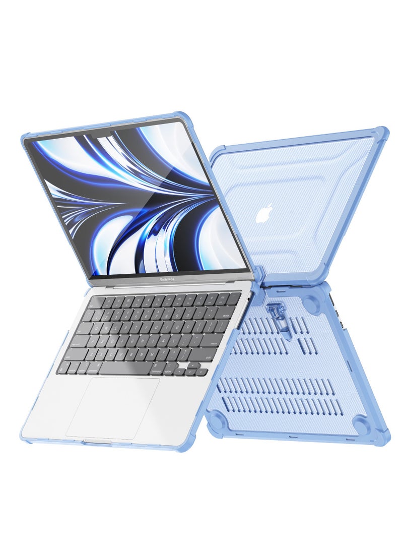 Adapted To Macbook Air13.6 2022/2024 (M2 A2681/M3 A3113) Laptop Protective Case Transparent Frosted Cooling Bracket Anti-Fall Case - Image 3