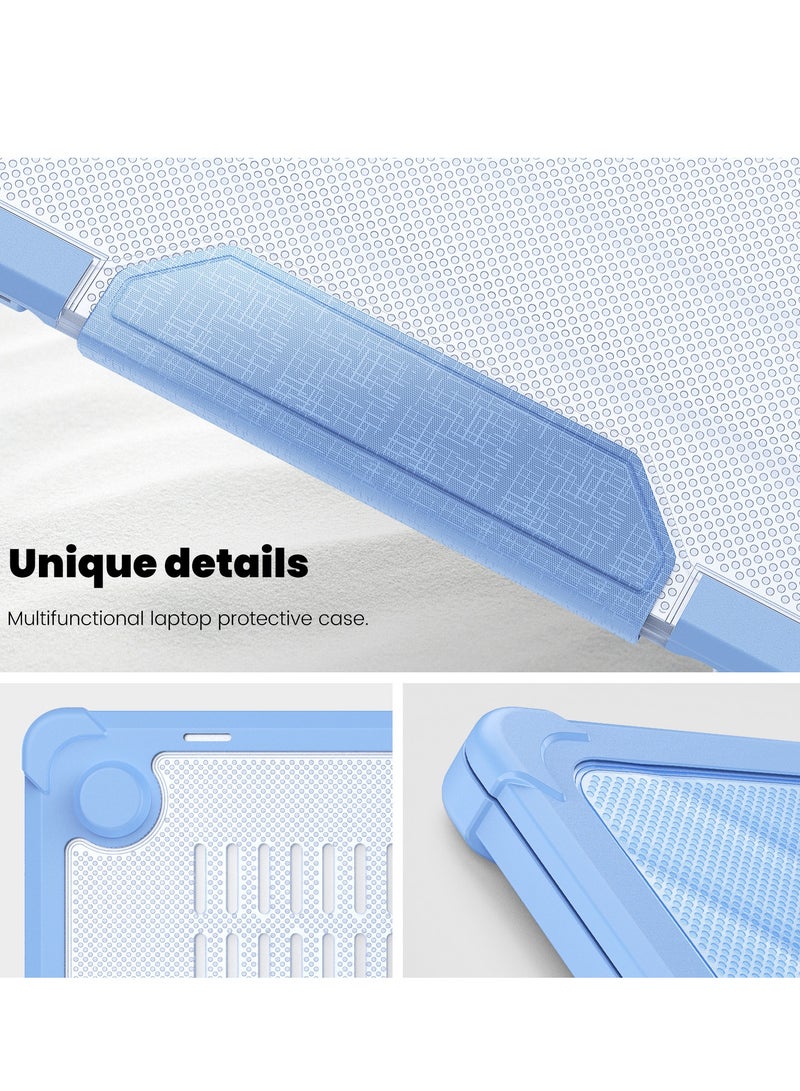 Adapted To Macbook Air13.6 2022/2024 (M2 A2681/M3 A3113) Laptop Protective Case Transparent Frosted Cooling Bracket Anti-Fall Case - Image 5
