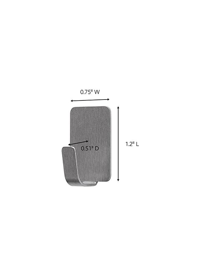 Command Command Stainless Steel Metal Small Hook Silver color, 4 hooks + 5 strips/pack | holds 225 gr. each hook | Organize | Decoration | No Tools | Holds Strongly | Damage-Free Hanging  - Image 3
