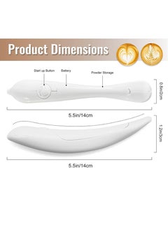 Furtey Electrical Latte Art Pen, Coffee Carving Pen, Spice Pen for Coffee Art, Cake Decoration Portable Pen Cappuccino Coffee Carving Pen Professional Baking Pastry Tools  - Image 2