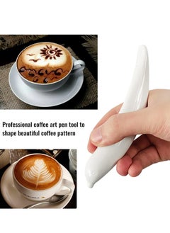 Furtey Electrical Latte Art Pen, Coffee Carving Pen, Spice Pen for Coffee Art, Cake Decoration Portable Pen Cappuccino Coffee Carving Pen Professional Baking Pastry Tools  - Image 5