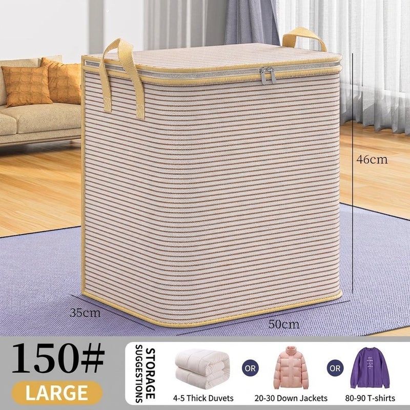 Non-Woven Striped Storage Bags for Clothes & Quilts - Moving & Packing  Organizer