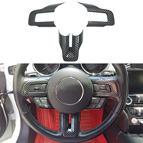 AOKIO for 2015-2020 2021 2022 2023 Ford Mustang Accessories Steering Wheel Molding Trim Kit (Not for 2024+) - Image 1
