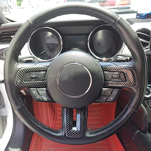 AOKIO for 2015-2020 2021 2022 2023 Ford Mustang Accessories Steering Wheel Molding Trim Kit (Not for 2024+) - Image 3