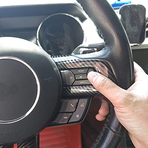 AOKIO for 2015-2020 2021 2022 2023 Ford Mustang Accessories Steering Wheel Molding Trim Kit (Not for 2024+) - Image 4