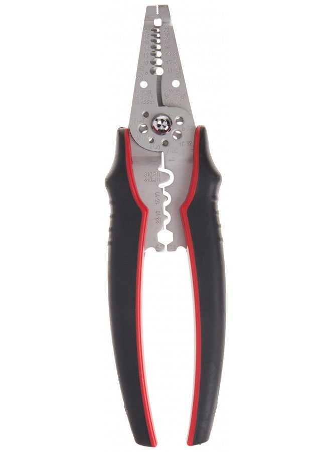 Gardner Bender GESP-70 Professional Grade ArmorEdge 3-in-1 Wire Stripper/Crimper/Cutter, Stainless Steel, 22-10 AWG , Black - Image 1