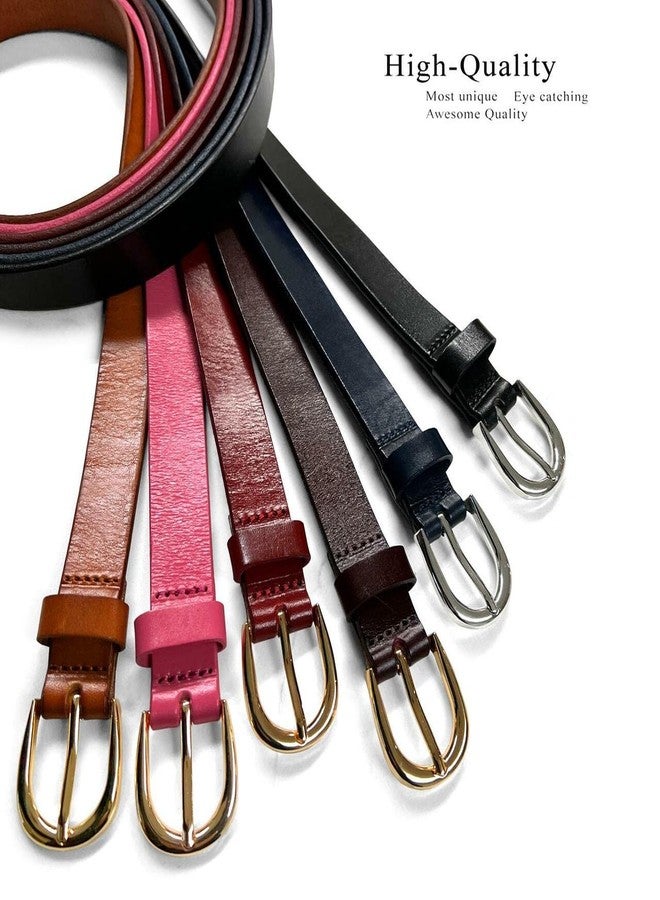 Belts.com Women's Casual Dress Belts 100% One Piece Engraved Full Grain Genuine Leather Belt 1"(25mm) wide (Alligator Brown, 30) - Image 3