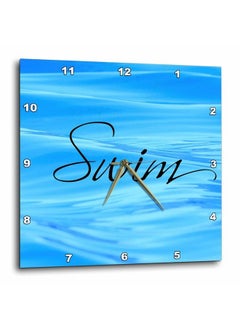 3DROSE Dpp_180139_2 Swim Water Background Pool Waterwall Clock 13 By 13Inch  - Image 4