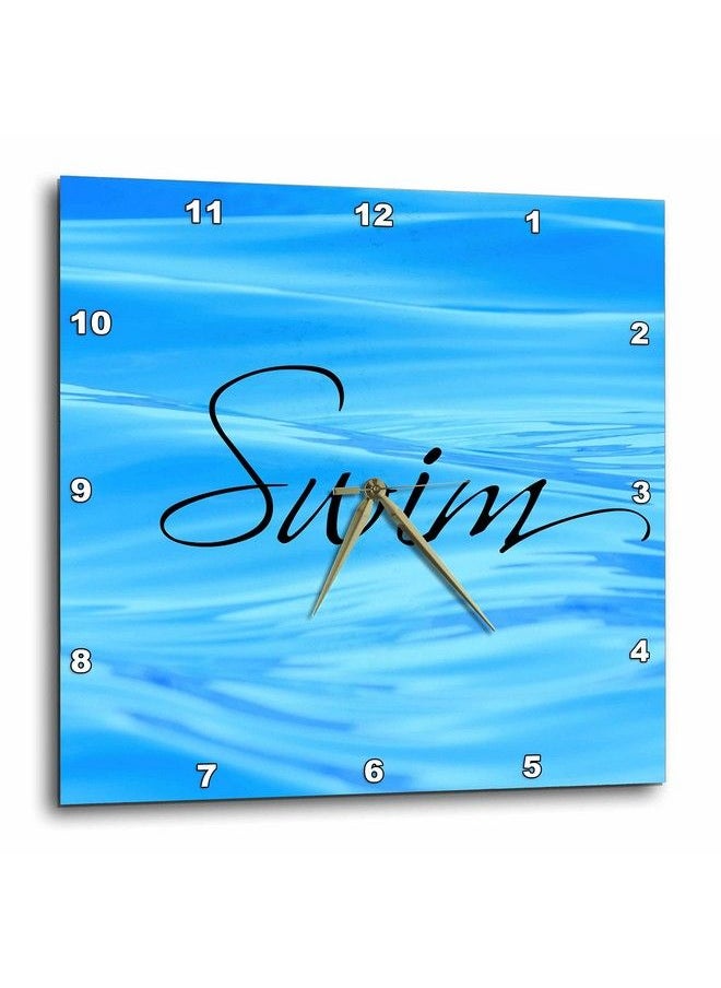 3DROSE - Dpp_180139_2 Swim Water Background Pool Waterwall Clock 13 By 13Inch - Image 1
