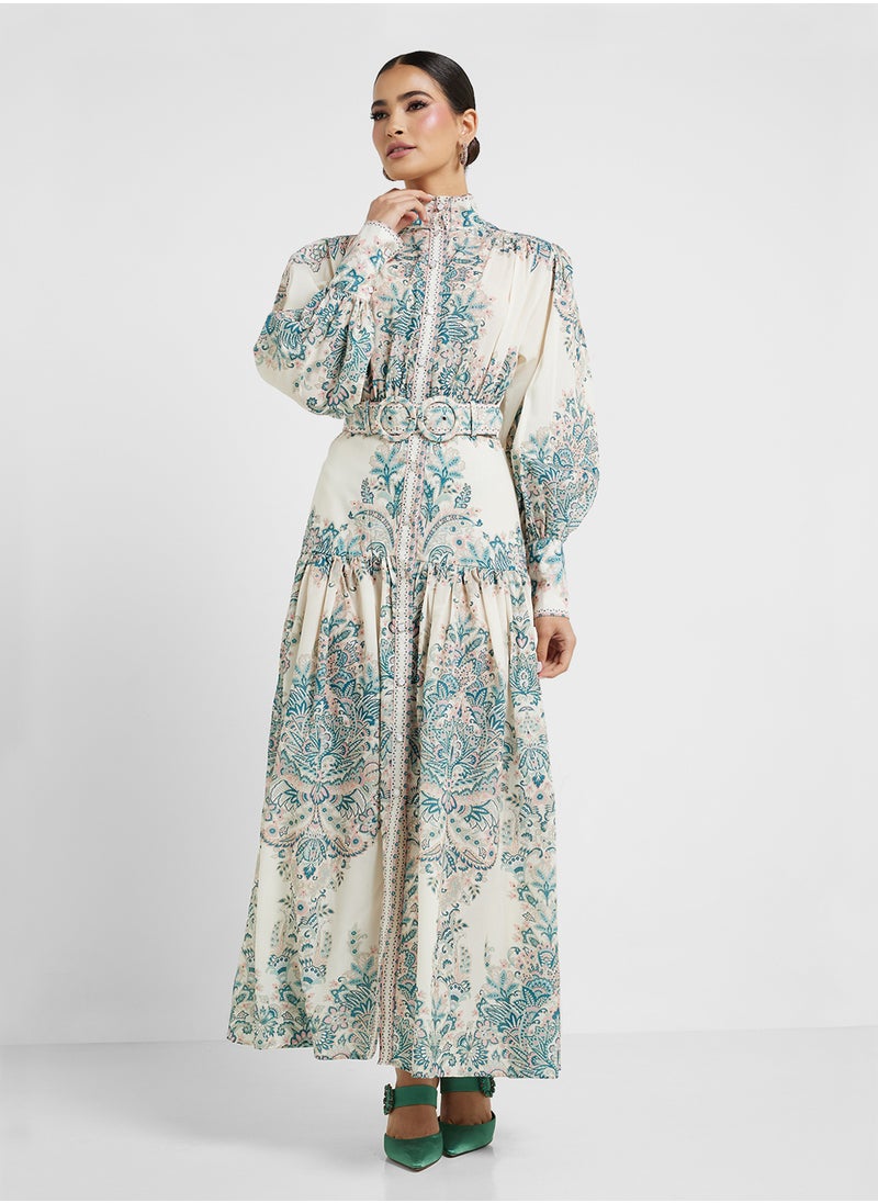 Khizana - Abstract Print Dress - Image 1