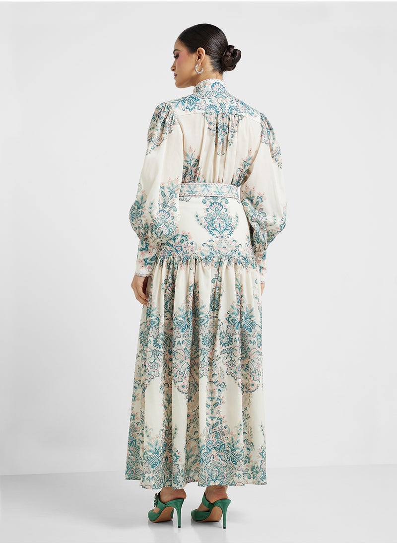 Khizana - Abstract Print Dress - Image 1