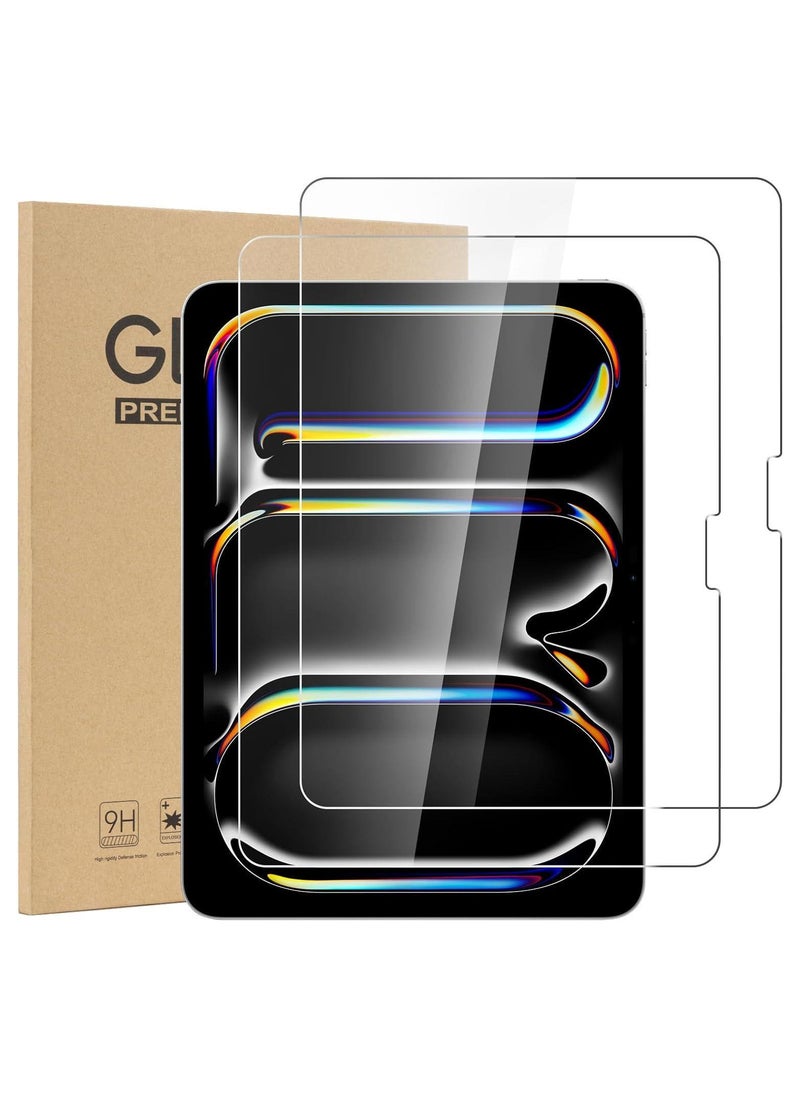 Digipace 2 Pack Tempered Glass Screen Protector for New iPad Pro 11-Inch  M4 2024, 5th Gen, HD Clear 9H Hardness Screen Guard  - Image 1
