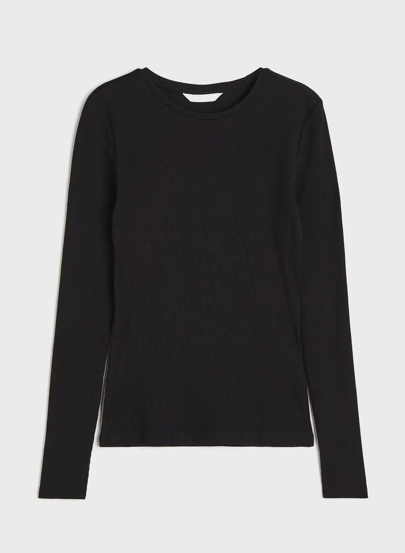 اتش اند ام Ribbed Knitted Top