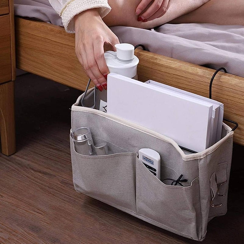 Shrux Hanging Mesh Storage Bag For Dorm Rooms Bed RailsCan be Placed GlassesMobile PhonesKeys Kids Bedroom Bedside Storage Pocket Basket bed caddy for books and accessories holder - Image 5