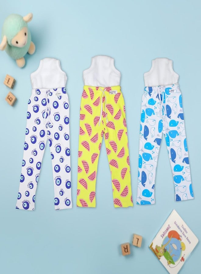 SNUGKINS Diaper Pants for Toddlers 100% Cotton Training Pants with Attached Padded Underwear Potty Training Pajamas for Boys & Girls Reusable, Leak-Resistant, Comfortable for Daytime & Outings - Image 2