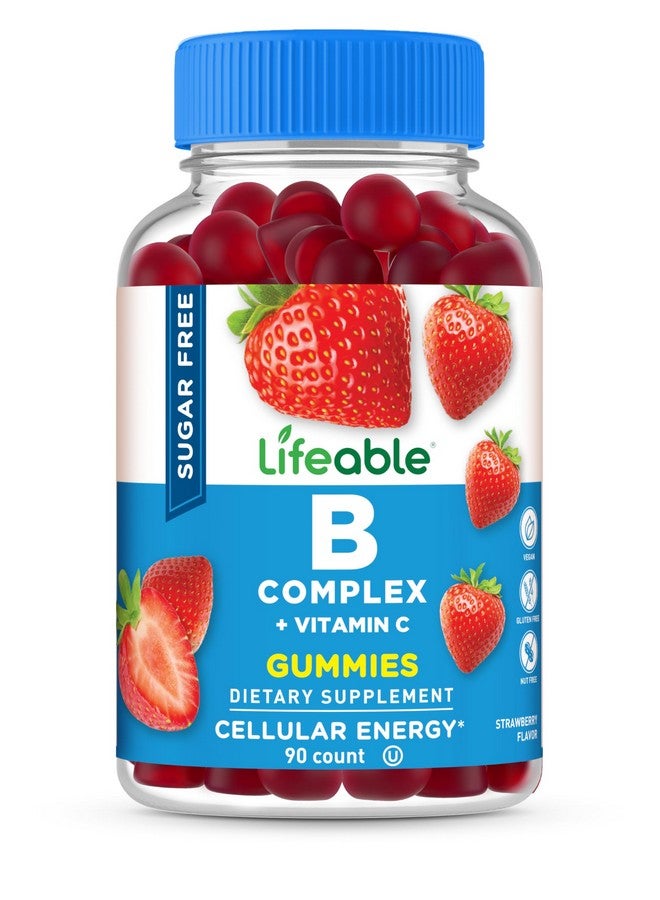 Lifeable Sugar Free Vitamin B Complex Gummies | B-Complex with Vitamin C | Great Tasting VIT B Complex Vitamins | Energy and Nerve Support | B Vitamins Complex for Women, Men, Adults | 90 Gummies - Image 1