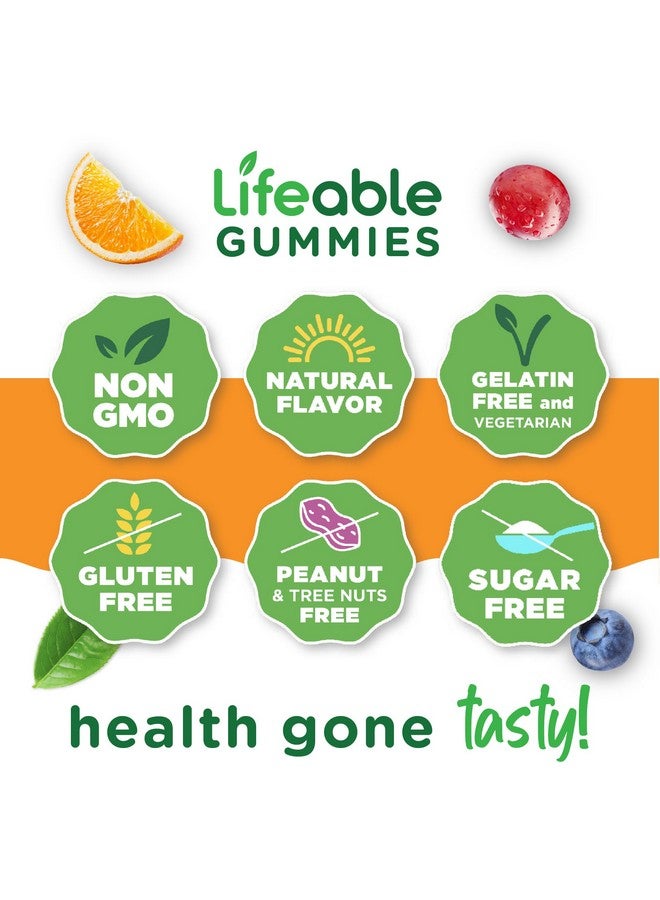 Lifeable Sugar Free Vitamin B Complex Gummies | B-Complex with Vitamin C | Great Tasting VIT B Complex Vitamins | Energy and Nerve Support | B Vitamins Complex for Women, Men, Adults | 90 Gummies - Image 4