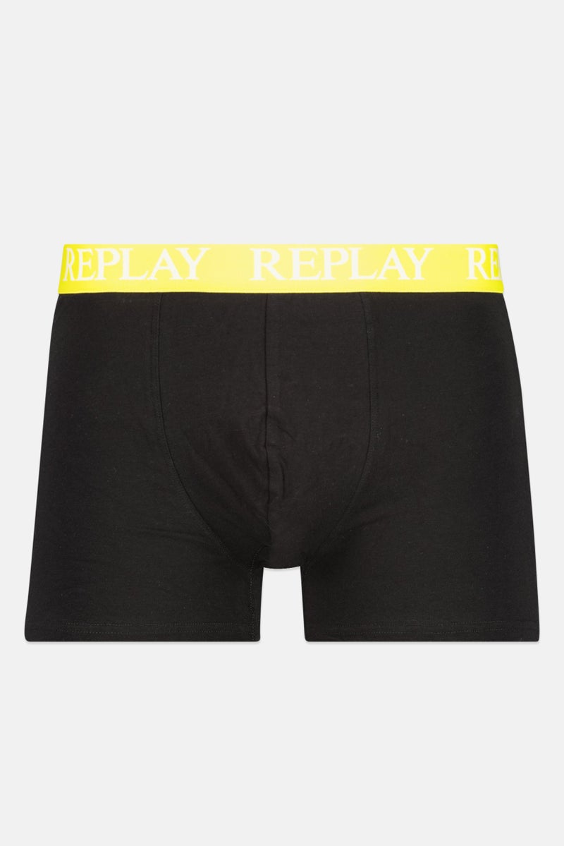Replay Men 2 Pack Brand Logo Trunks, Black  - Image 4