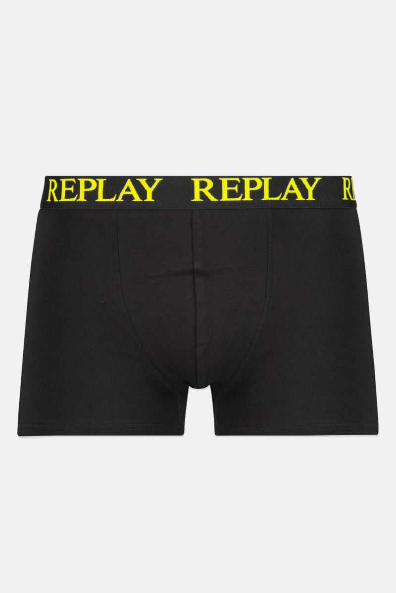 Replay Men 2 Pack Brand Logo Trunks, Black  - Image 5