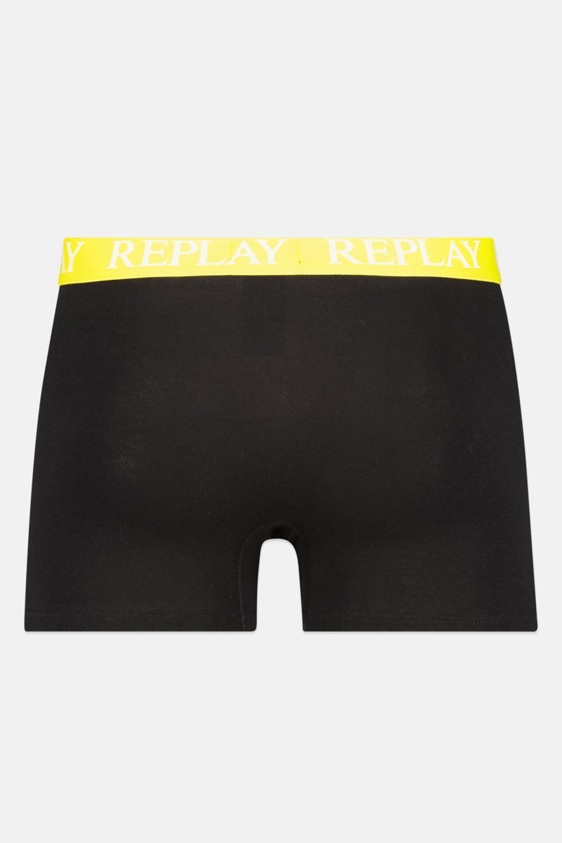 Replay Men 2 Pack Brand Logo Trunks, Black  - Image 2