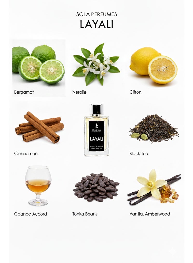 SOLA Layali  (Unisex Extrait de Parfum – 100ml) - Image 4