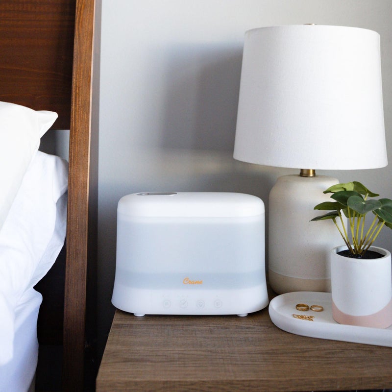 Crane 1.9 Liter Top Fill Cool Mist Humidifier & Essential Oil Diffuser, Whisper-Quiet, 15-Hour Run Time, Night Light, Small Room Air Humidifier, Humidifiers For Bedroom Kids - Image 5