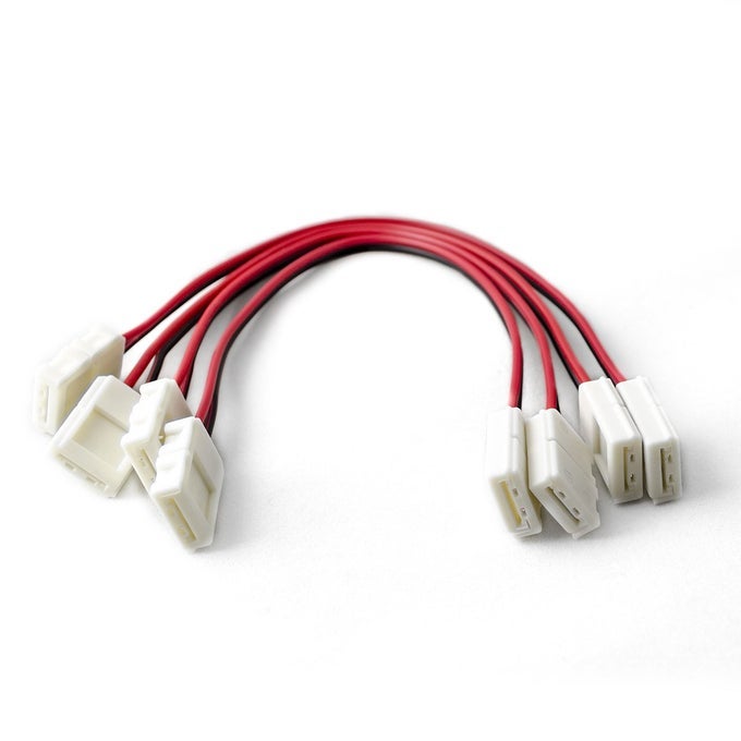 LED LIGHT STRIP CONNECTOR 8MM SINGLE COLOR 35286 INCH ANY ANGLE STRIP TO STRIP 4 PACK