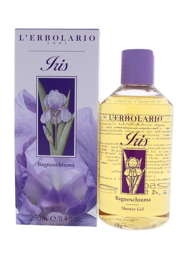 L'Erbolario L'Erbolario Iris Shower Gel - Fragrant And Relaxing Bath Foam - Powdery Scent - Provides Gentle And Delicate Cleansing Action - Leaves Skin Softer And Smoother Than Ever - Paraben Free - 8.4 Oz - Image 1