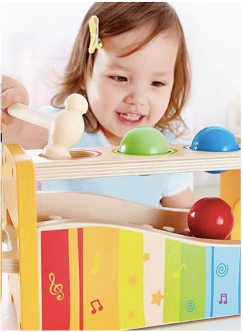 كيدز تويز مجموعة أدوات موسيقية متعددة الوظائف مكونة من 6 قطع من مقاعد الباوند والصنبور للأطفال 30 × 15 × 18 سم - Image 3