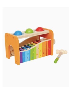 Kids Toys 6 Piece Pound and Tap Bench Multifunctional Musical Instrument Toy Set for Kids 30 x 15 x 18 cm  - Image 2