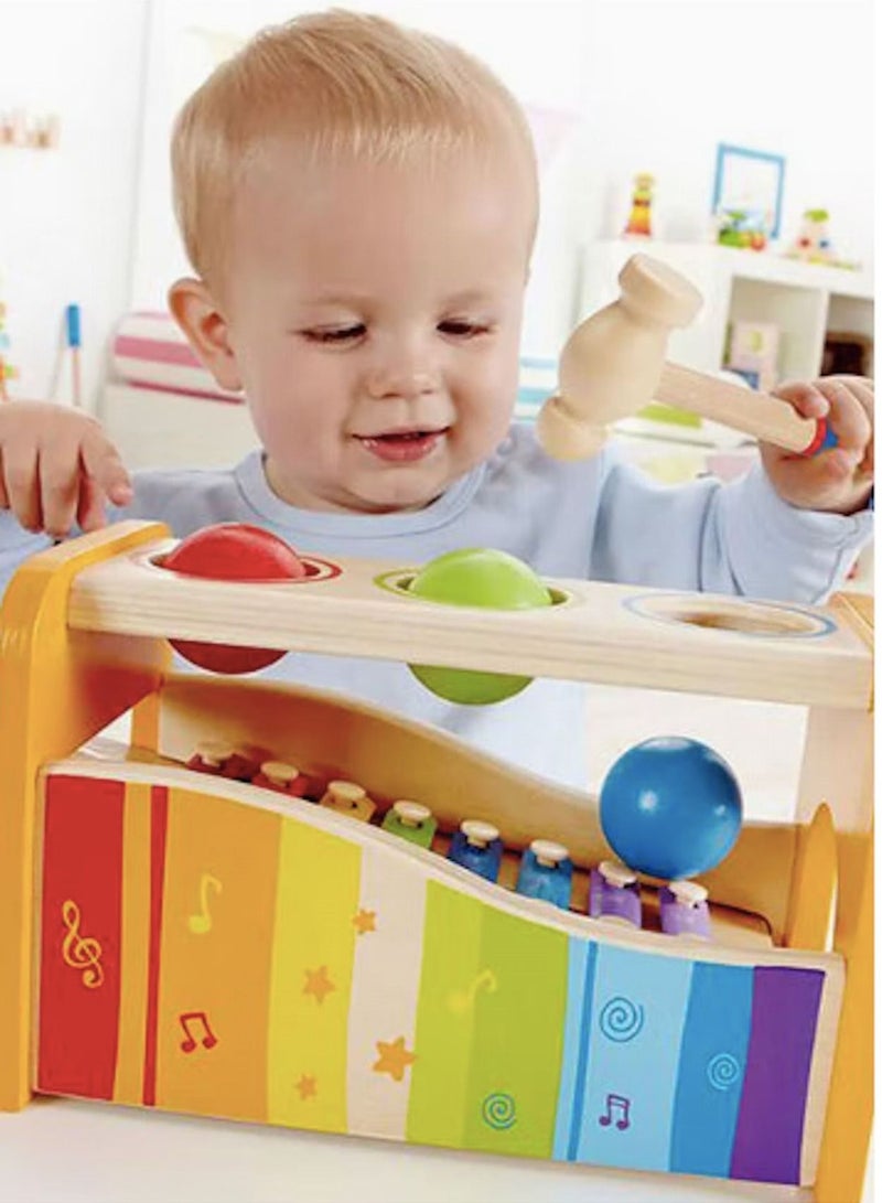كيدز تويز مجموعة أدوات موسيقية متعددة الوظائف مكونة من 6 قطع من مقاعد الباوند والصنبور للأطفال 30 × 15 × 18 سم - Image 4