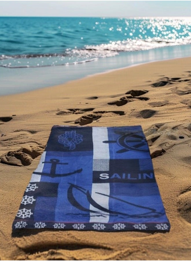 snooze - Snooze Beach towel, 170*90 cm, helm design - Image 1