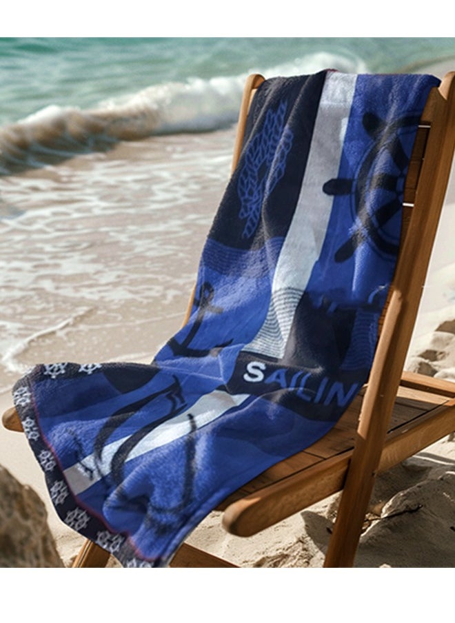 snooze - Snooze Beach towel, 170*90 cm, helm design - Image 1