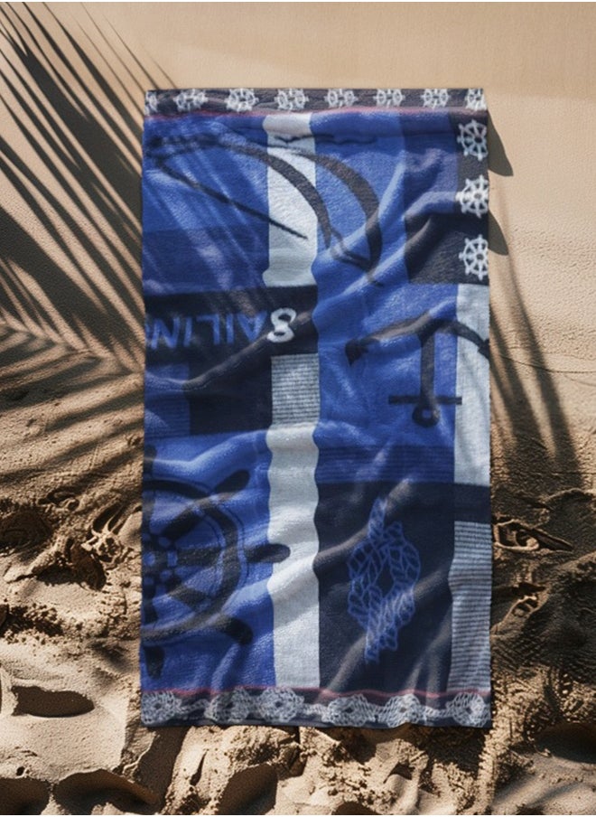 snooze - Snooze Beach towel, 170*90 cm, helm design - Image 1