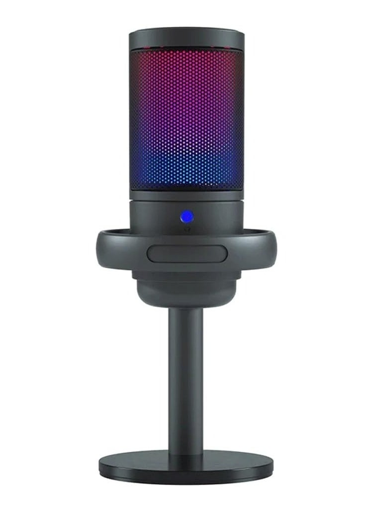 Joshberg USB Gaming Microphone for PC Streaming Gaming Video Singing Gaming Recording, USB Condenser Metal Microphone With RGB Light  - Image 1