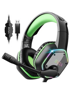 EKSA Usb Gaming Headset For Pc Computer Headphones With 7.1 Surround Sound Stereo Noise Canceling Mic Microphone Rgb Light Gaming Headphones For Ps4 Ps5 Console Laptop  - Image 1