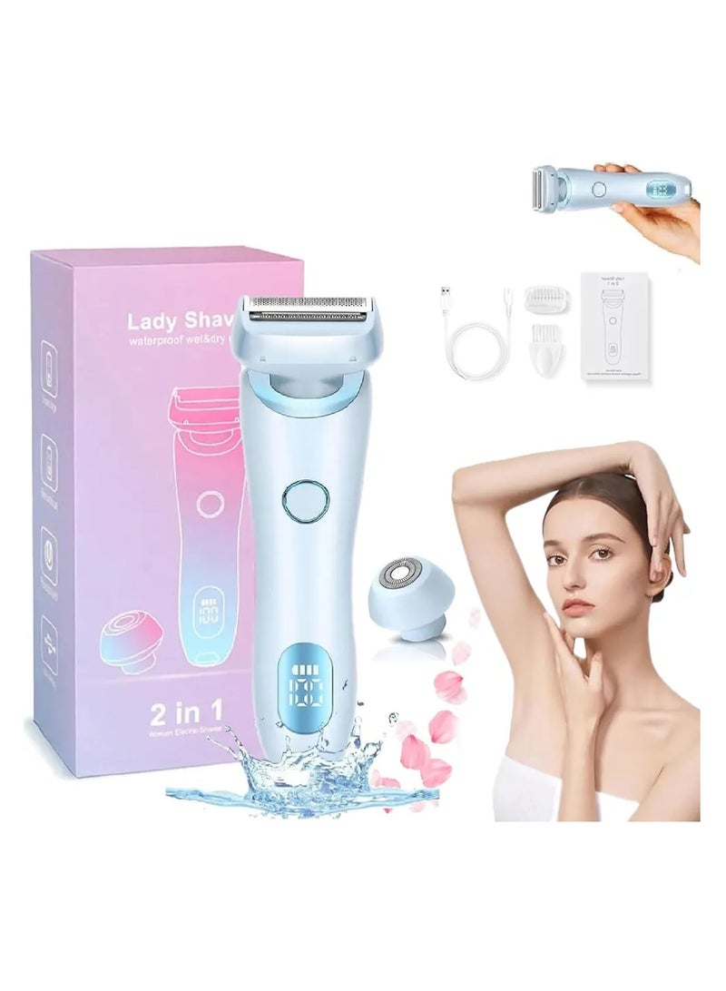 Electric Razors for Women Electric Shaver for Arm Face Legs Underarm IPX7 Cordless Bikini Trimmer with Detachable Head - Image 1