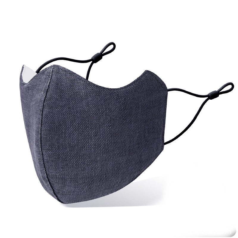 3-Layer Cotton Mask Warm Eye Corner Thickened Amazon Cold Protection 3D Three-Dimensional Autumn and Winter Mask Cloth Mask Cross-Border Dark gray 