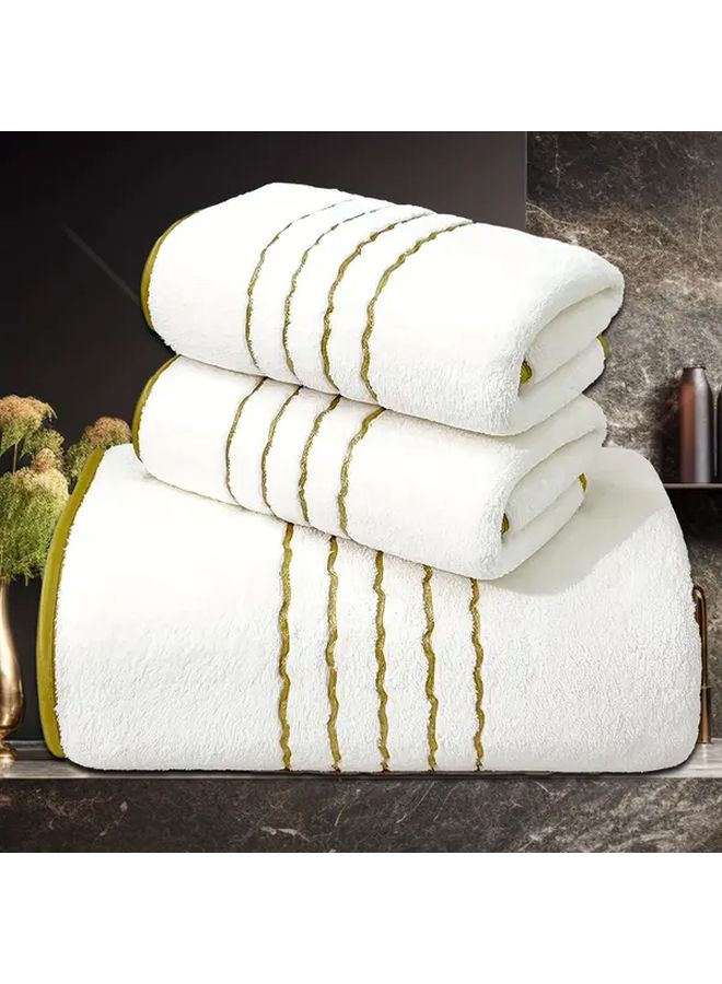 3 Pieces Black Towel Set 300GSM Highly Absorbent Quick Dry Soft - Image 5