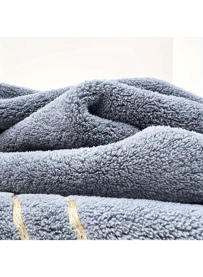 3 Pieces Black Towel Set 300GSM Highly Absorbent Quick Dry Soft - Image 4